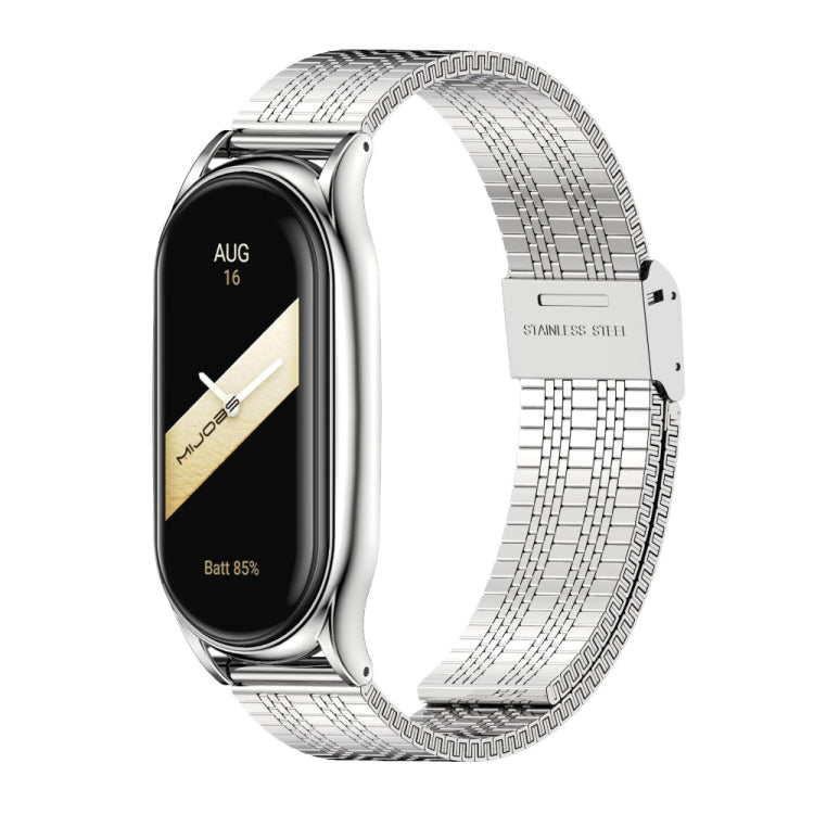 For Xiaomi Mi Band 8 Mijobs Plus Case Metal Watch Band(Silver) - free shipping - PMc TechLife - Order now!