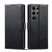 For Samsung Galaxy S24 Ultra LC.IMEEKE RFID Anti-theft Leather Phone Case(Black)