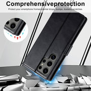 For Samsung Galaxy S24 Ultra LC.IMEEKE RFID Anti-theft Leather Phone Case(Black)