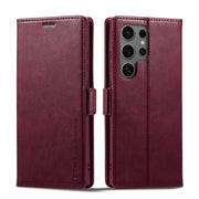 For Samsung Galaxy S24 Ultra LC.IMEEKE RFID Anti-theft Leather Phone Case(Red)