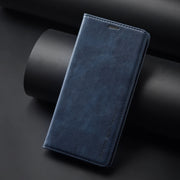 For Samsung Galaxy S24 LC.IMEEKE RFID Anti-theft Leather Phone Case(Blue)