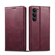 For Samsung Galaxy S24 LC.IMEEKE RFID Anti-theft Leather Phone Case(Red)