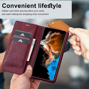 For Samsung Galaxy S24+ LC.IMEEKE RFID Anti-theft Leather Phone Case(Red)