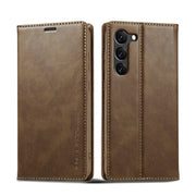 For Samsung Galaxy S24+ LC.IMEEKE RFID Anti-theft Leather Phone Case(Brown)