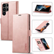For Samsung Galaxy S24 Ultra 5G LC.IMEEKE Strong Magnetism Microfiber Leather Phone Case(Rose Gold) - free shipping - PMC Jewellery - Order now!