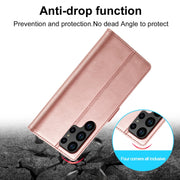 For Samsung Galaxy S24 Ultra 5G LC.IMEEKE Strong Magnetism Microfiber Leather Phone Case(Rose Gold)