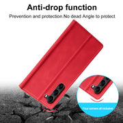For Samsung Galaxy S24 5G LC.IMEEKE Strong Magnetism Microfiber Leather Phone Case(Red)