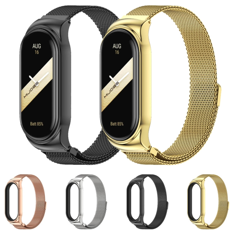 For Xiaomi Mi Band 8 Mijobs CS Case Milan Magnetic Stainless Steel Watch Band(Silver) - free shipping - PMc TechLife - Order now!