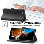 For Samsung Galaxy S24 5G LC.IMEEKE Calf Texture Leather Phone Case(Black)