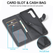 For Samsung Galaxy S24 5G LC.IMEEKE Calf Texture Leather Phone Case(Black)