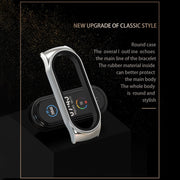 For Xiaomi Mi Band 8 Mijobs CS Case Milan Buckle Metal Watch Band(Black)