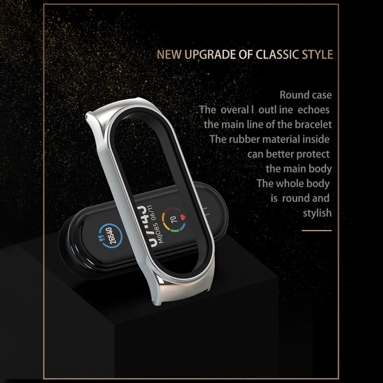 For Xiaomi Mi Band 8 Mijobs CS Case Milan Buckle Metal Watch Band(Silver)