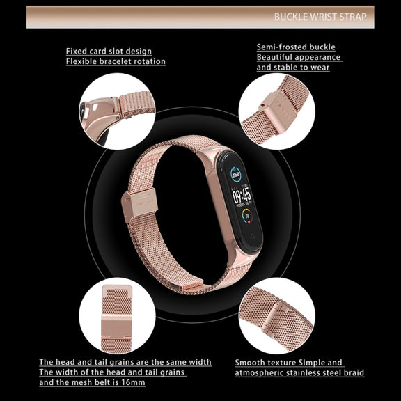 For Xiaomi Mi Band 8 Mijobs CS Case Milan Buckle Metal Watch Band(Silver)