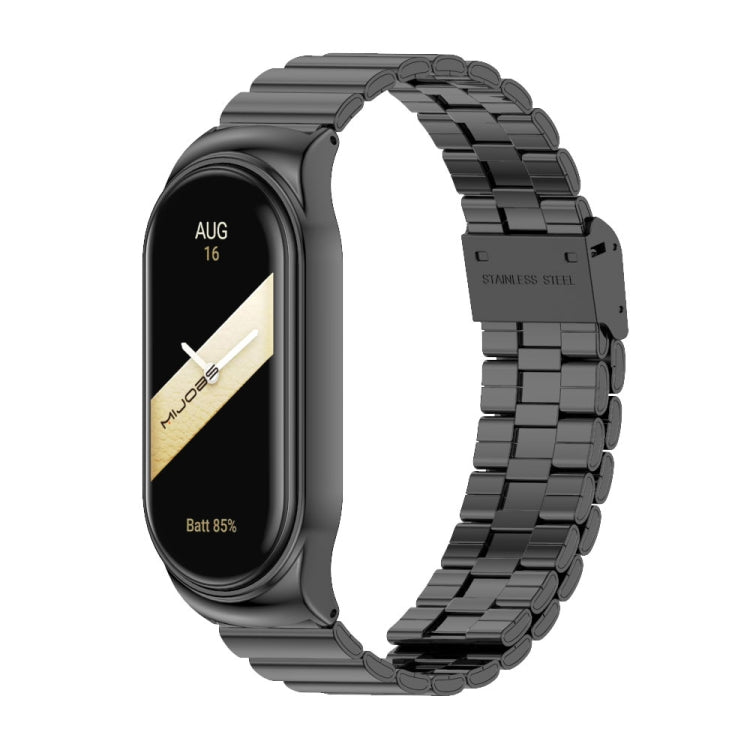 For Xiaomi Mi Band 8 Mijobs CS Case Bamboo Buckle Metal Watch Band(Black) - free shipping - PMc TechLife - Order now!