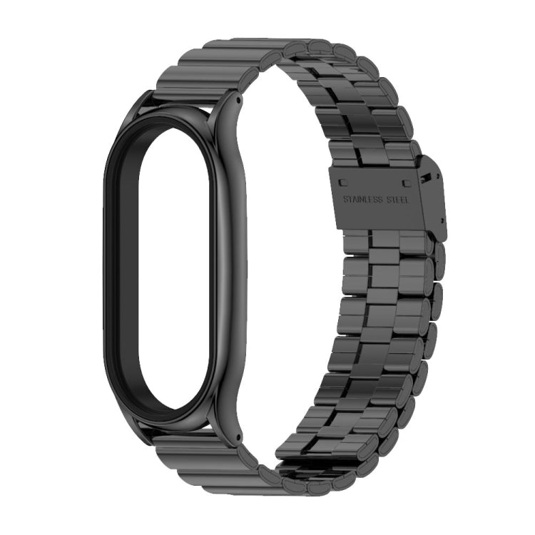 For Xiaomi Mi Band 8 Mijobs Plus Case Bamboo Buckle Metal Watch Band(Black) - free shipping - PMc TechLife - Order now!