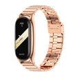 For Xiaomi Mi Band 8 Mijobs Plus Case Bamboo Buckle Metal Watch Band(Rose Gold) - free shipping - PMc TechLife - Order now!
