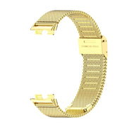 For Huawei Band 8 / 9 / 10 Mijobs Milan Buckle Stainless Steel Watch Band(Gold)