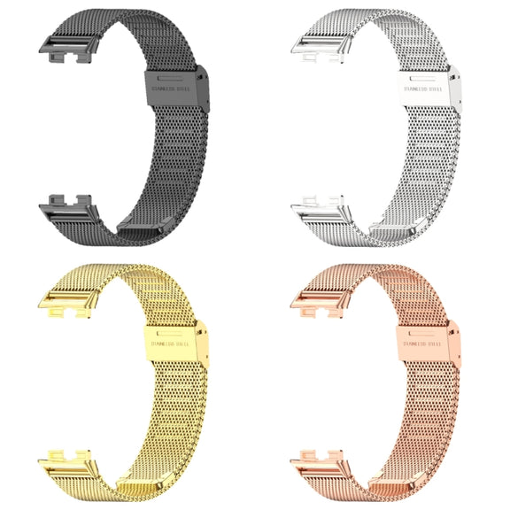 For Huawei Band 8 / 9 / 10 Mijobs Milan Buckle Stainless Steel Watch Band(Gold)