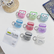 For AirPods Pro 2 Silver Foil Epoxy Bluetooth Earphone Protective Case(Black)
