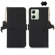 For Motorola Moto G54 5G Genuine Leather Magnetic RFID Leather Phone Case(Black) - Motorola Cases by PMC TechLife | Online Shopping South Africa | PMC TechLife | Buy Now Pay Later Mobicred