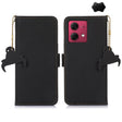 For Motorola Moto G84 5G Genuine Leather Magnetic RFID Leather Phone Case(Black) - Motorola Cases by PMC TechLife | Online Shopping South Africa | PMC TechLife | Buy Now Pay Later Mobicred