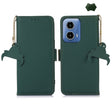 For Motorola Moto G34 Genuine Leather Magnetic RFID Leather Phone Case(Green) - Motorola Cases by PMC TechLife | Online Shopping South Africa | PMC TechLife | Buy Now Pay Later Mobicred