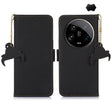 For Motorola Moto G24 / G04 Genuine Leather Magnetic RFID Leather Phone Case(Black) - Motorola Cases by PMC TechLife | Online Shopping South Africa | PMC TechLife | Buy Now Pay Later Mobicred