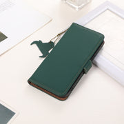 For Motorola Moto G24 / G04 Genuine Leather Magnetic RFID Leather Phone Case(Green)