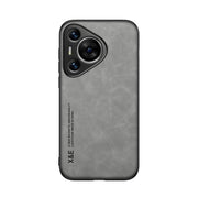 For Huawei Pura 70 Skin Feel Magnetic Leather Back Phone Case(Light Grey)
