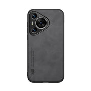 For Huawei Pura 70 Skin Feel Magnetic Leather Back Phone Case(Dark Grey)