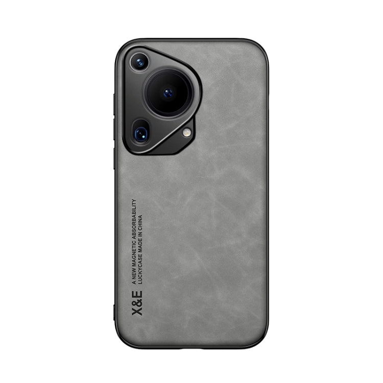For Huawei Pura 70 Ultra Skin Feel Magnetic Leather Back Phone Case(Light Grey) - Huawei Cases by PMC TechLife | Online Shopping South Africa | PMC TechLife | Buy Now Pay Later Mobicred