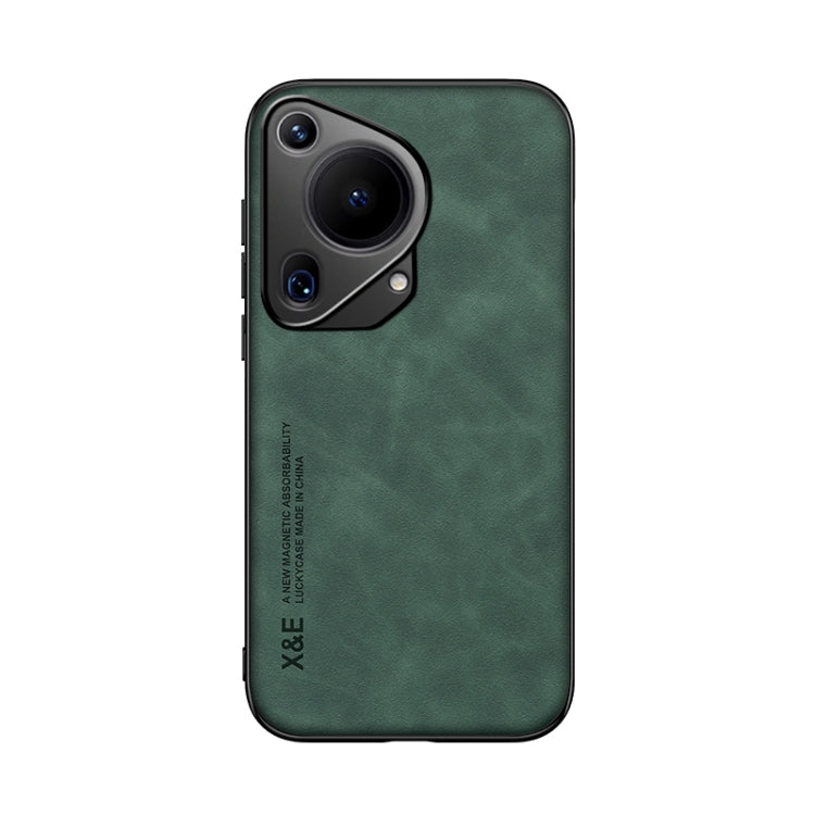 For Huawei Pura 70 Ultra Skin Feel Magnetic Leather Back Phone Case(Green)