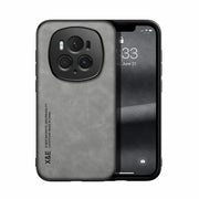 For Honor Magic6 Pro Skin Feel Magnetic Leather Back Phone Case(Light Grey)