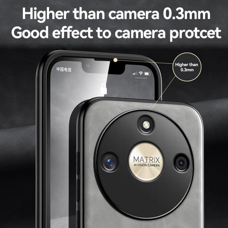 For Honor Magic6 Pro Skin Feel Magnetic Leather Back Phone Case(Green) - Honor Cases by PMC TechLife | Online Shopping South Africa | PMC TechLife