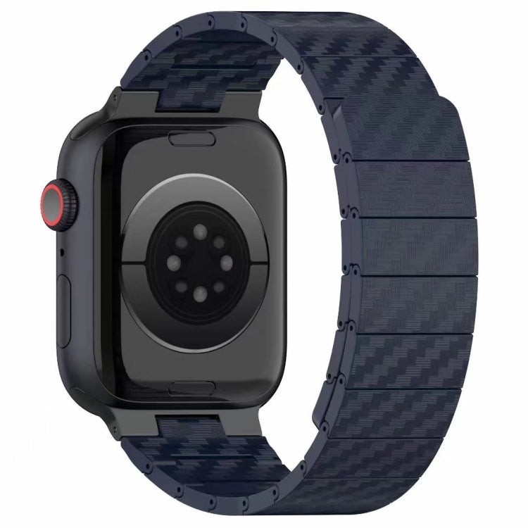 For Apple Watch SE 2023 44mm Carbon Fiber Magnetic Loop Watch Band(Midnight Blue) - free shipping - PMC TechLife - Order now!
