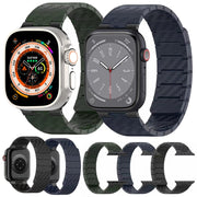 For Apple Watch SE 2023 44mm Carbon Fiber Magnetic Loop Watch Band(Midnight Blue)
