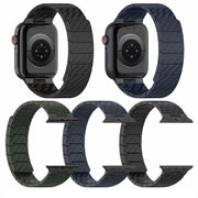 For Apple Watch SE 2023 44mm Carbon Fiber Magnetic Loop Watch Band(Midnight Blue)