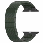 For Apple Watch SE 2023 44mm Carbon Fiber Magnetic Loop Watch Band(Midnight Blue)