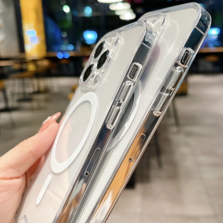 For iPhone 16 Pro Space MagSafe Acrylic Hybrid TPU Phone Case(Transparent)