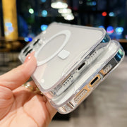 For iPhone 16 Space MagSafe Acrylic Hybrid TPU Phone Case(Transparent)