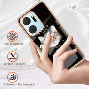 For Honor X7a Electroplating Marble Dual-side IMD Phone Case(Natural Growth)