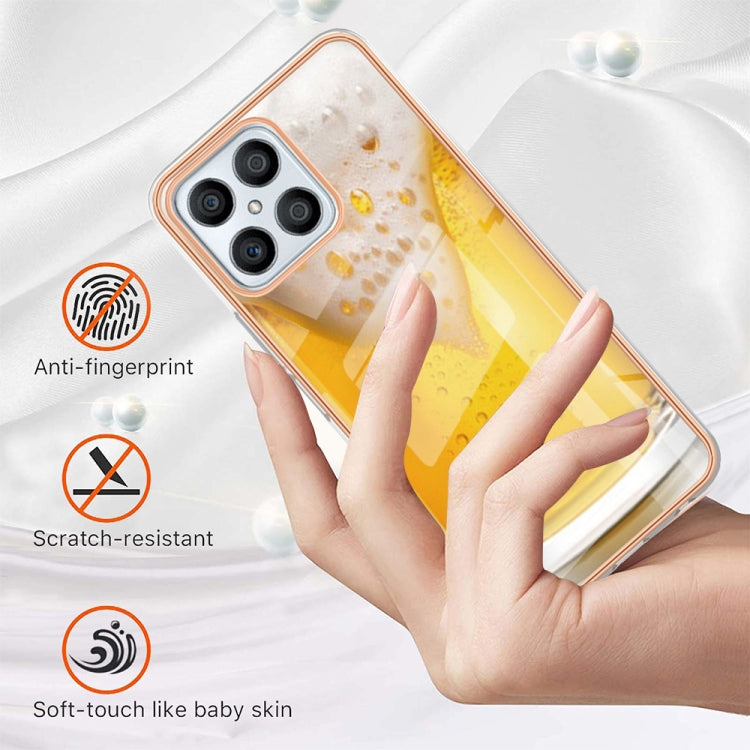 For Honor X8 4G Electroplating Marble Dual-side IMD Phone Case(Draft Beer) - free shipping - PMC TechLife - Order now!