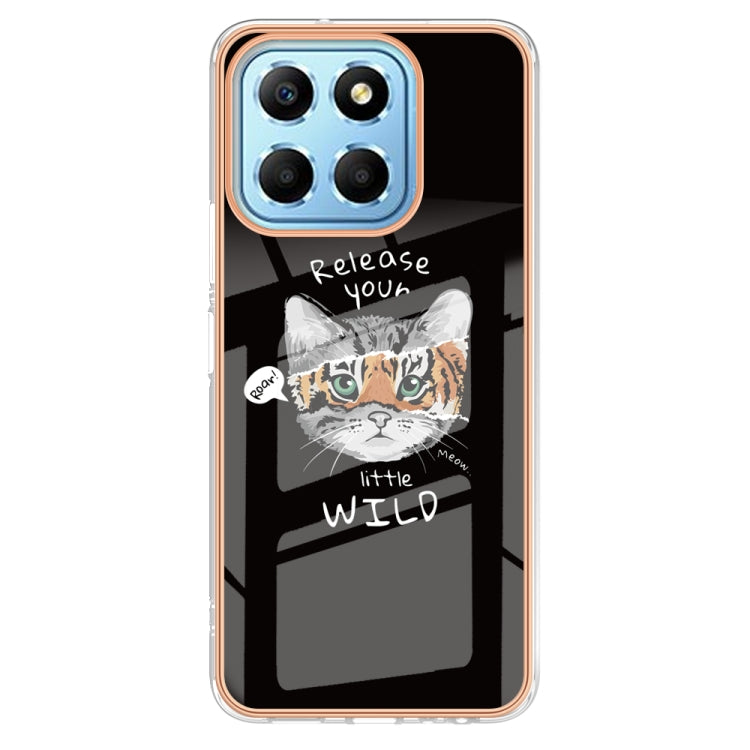 For Honor X8 5G / X6 4G Electroplating Marble Dual-side IMD Phone Case(Natural Growth) - Honor Cases by PMC TechLife | Online Shopping South Africa | PMC TechLife | Buy Now Pay Later Mobicred