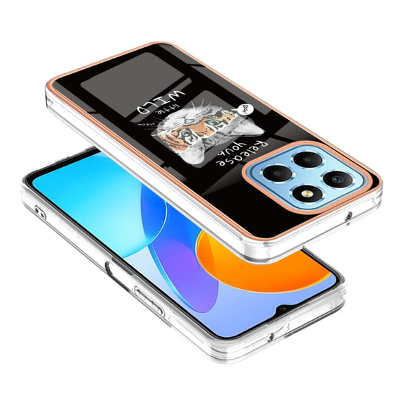 For Honor X8 5G / X6 4G Electroplating Marble Dual-side IMD Phone Case(Natural Growth)