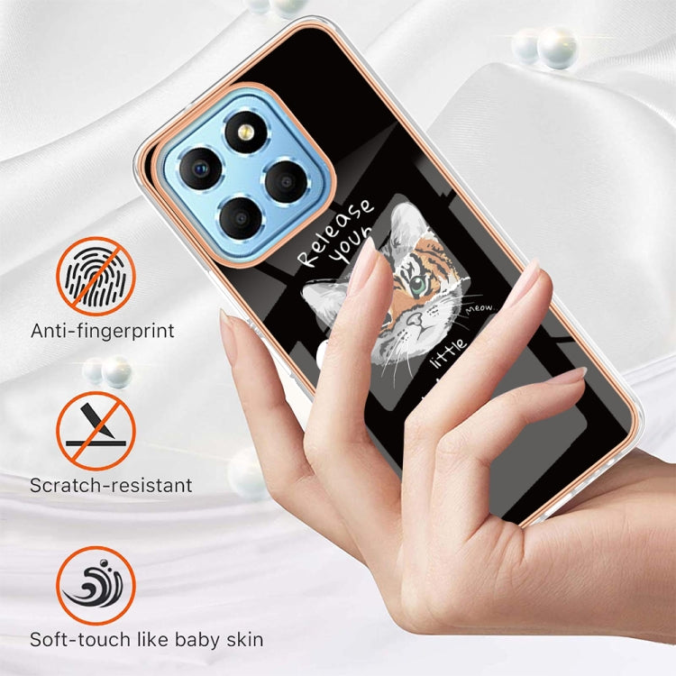 For Honor X8 5G / X6 4G Electroplating Marble Dual-side IMD Phone Case(Natural Growth) - Honor Cases by PMC TechLife | Online Shopping South Africa | PMC TechLife | Buy Now Pay Later Mobicred