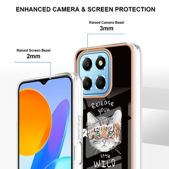 For Honor X8 5G / X6 4G Electroplating Marble Dual-side IMD Phone Case(Natural Growth)