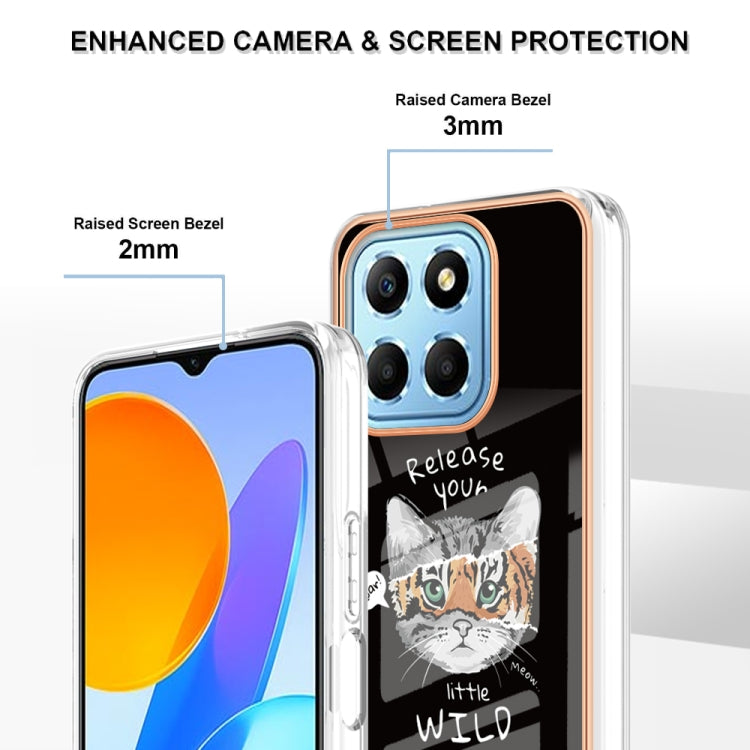 For Honor X8 5G / X6 4G Electroplating Marble Dual-side IMD Phone Case(Natural Growth)