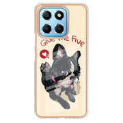 For Honor X8 5G / X6 4G Electroplating Marble Dual-side IMD Phone Case(Lucky Dog)