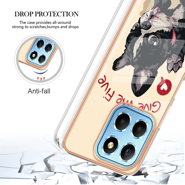 For Honor X8 5G / X6 4G Electroplating Marble Dual-side IMD Phone Case(Lucky Dog) - Honor Cases by PMC TechLife | Online Shopping South Africa | PMC TechLife | Buy Now Pay Later Mobicred