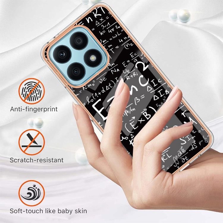 For Honor X8a Electroplating Marble Dual-side IMD Phone Case(Equation) - Honor Cases by PMC TechLife | Online Shopping South Africa | PMC TechLife | Buy Now Pay Later Mobicred